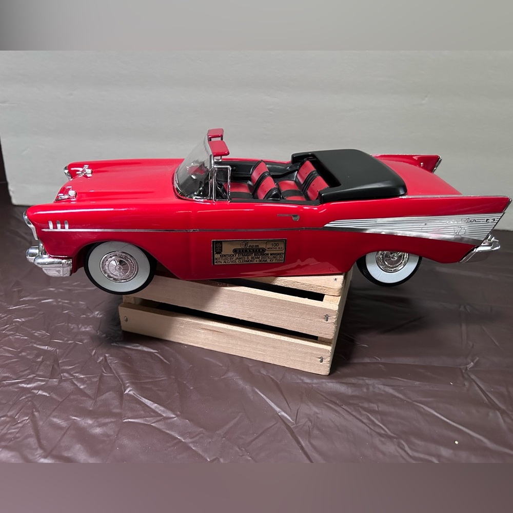 Jim Beam 1991 Chevy Bel Air 1957 decanter red convertible